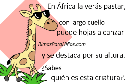 adivinanza de jirafa educativa